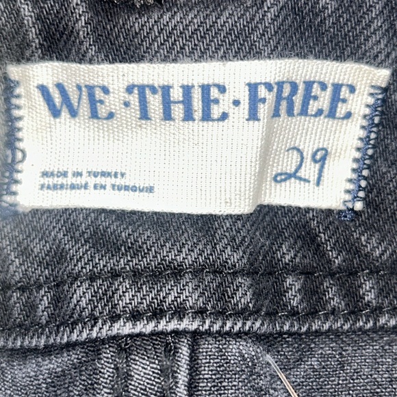 Free People Chilled Vibes Dropped Wide Leg Jeans in Lightening Black NWT - Picture 3 of 7